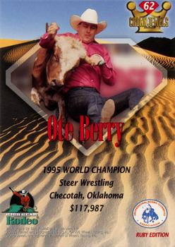 1996 High Gear Rodeo Crown Jewels #62 Ote Berry Back